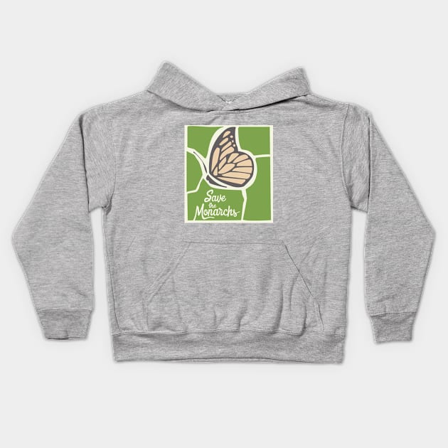 Save the Monarchs! Kids Hoodie by La Monarca Bakery